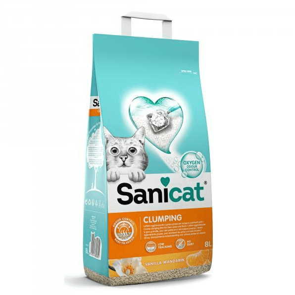 Selected image for Sanicat Cat Clumping Vanila-Mandarina posip 8L