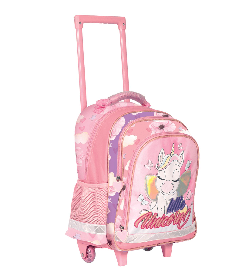 Selected image for SCOOL Ranac za devojčice sa ojačanim leđima Trolley Little Unicorn SC2288 roze