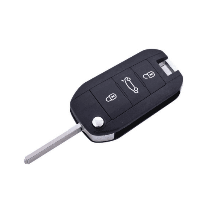 CAR 888 ACCESSORIES Kućište oklop ključa 3 dugmeta za Va2 Peugeot crno