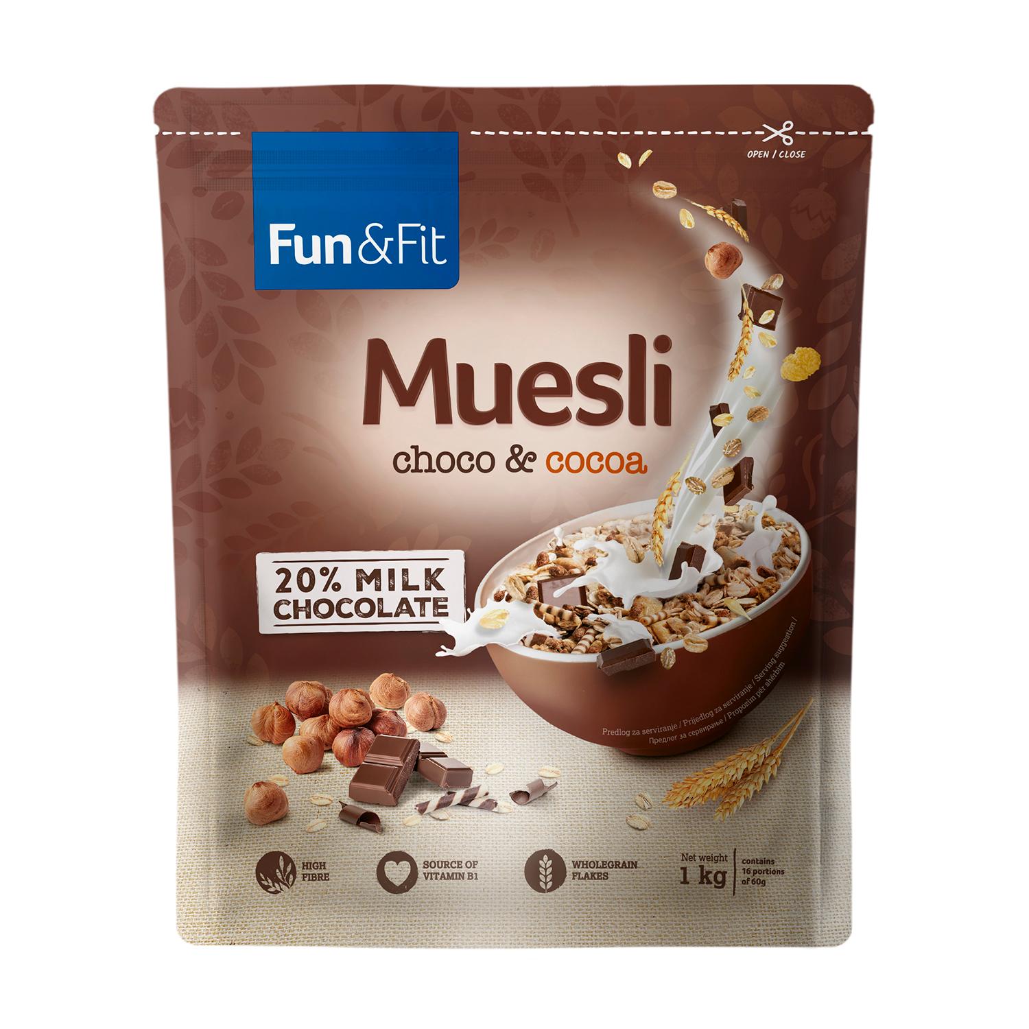 FUN&FIT Musli čoko kakao 1kg