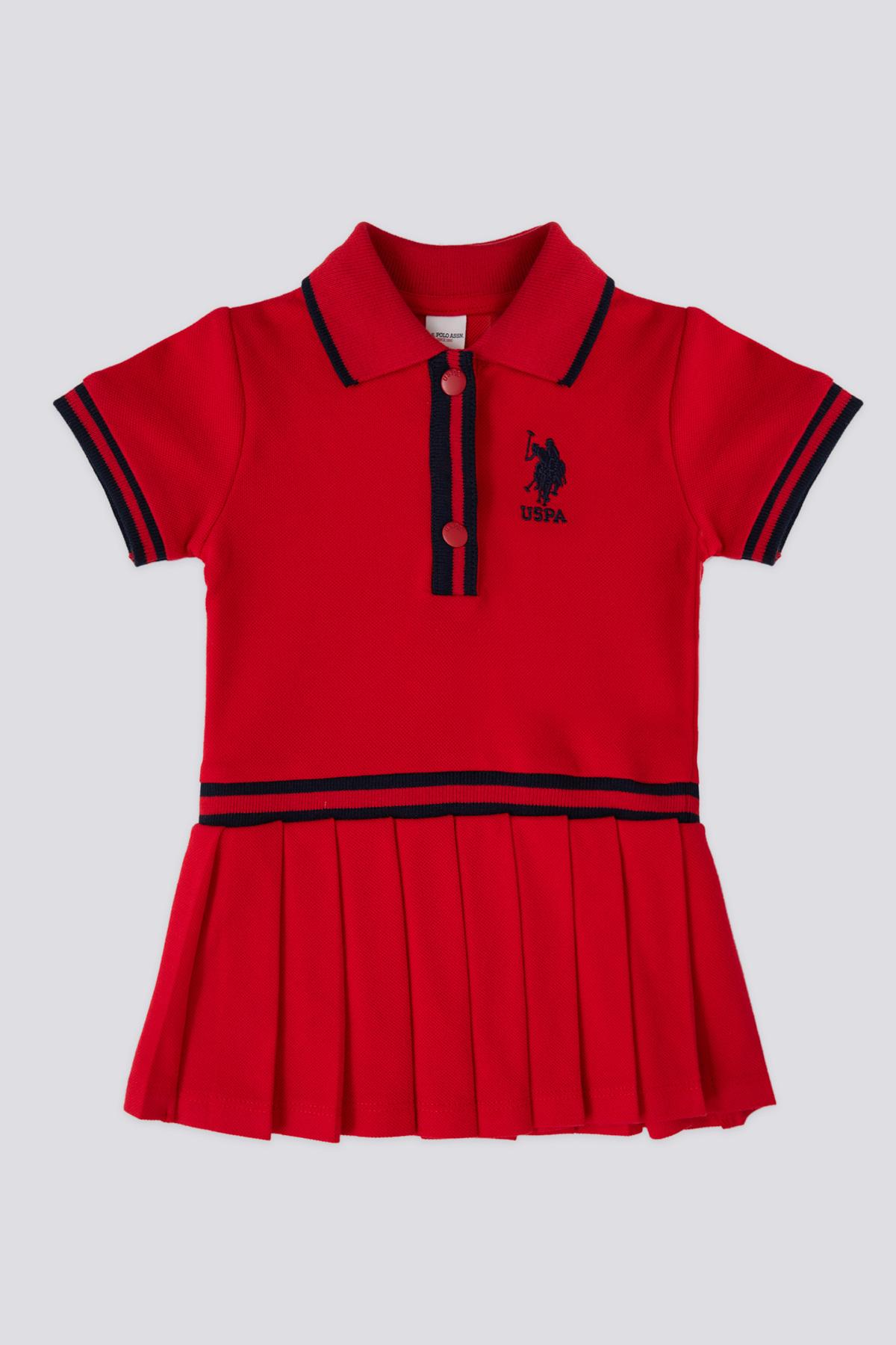 U.S. Polo Assn. Haljina za bebe USB1963, Crvena