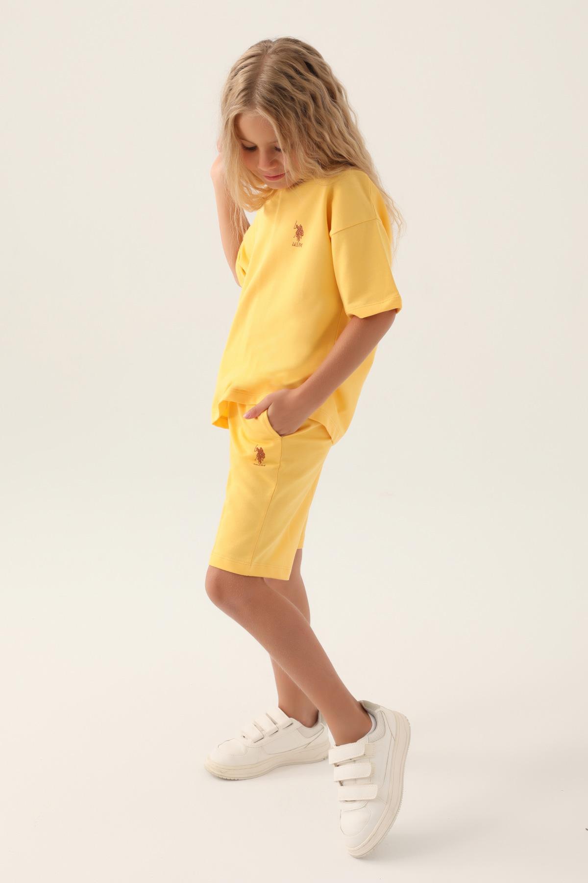 U.S. Polo Assn. Komplet za devojčice US1822-4, Žuti