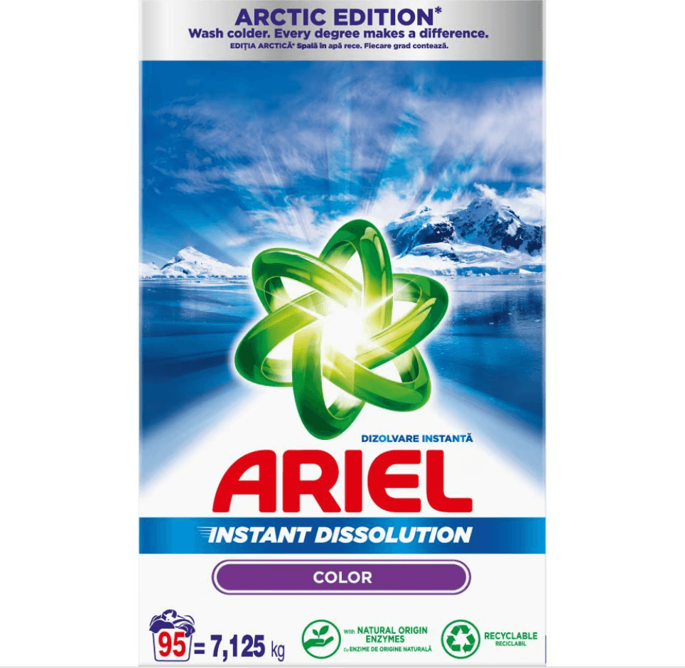 Ariel Color Arctic Edition Prašak za pranje veša 7.125 kg, 95 pranja