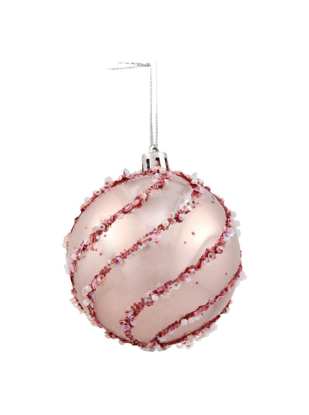 Selected image for POLIMONT Set novogodišnjih kugli PVC 8cm 3/1 roze