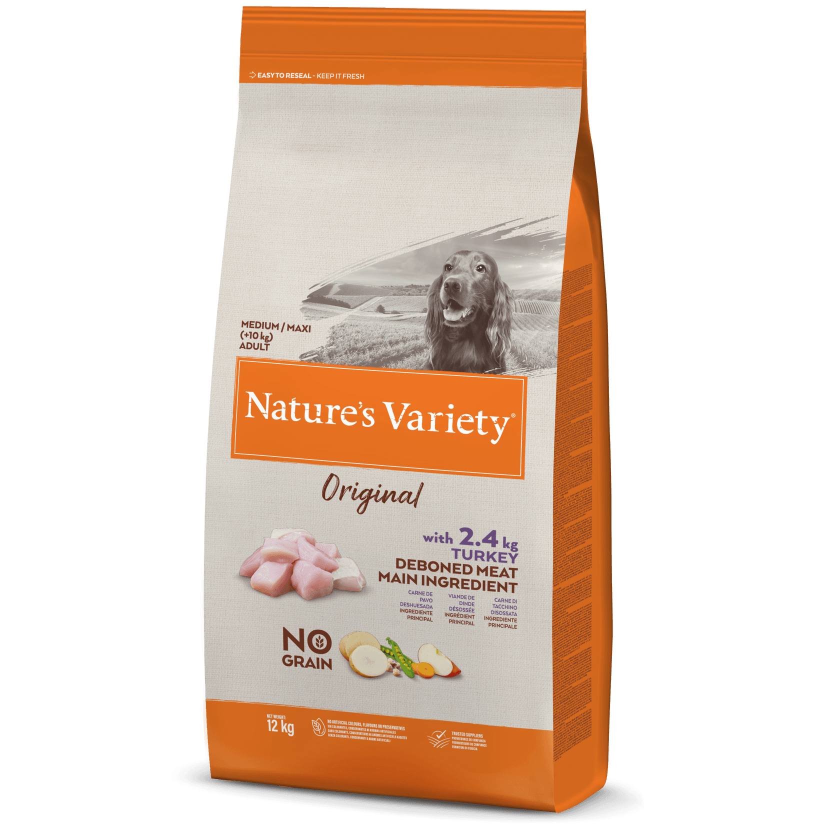 NATURE'S VARIETY Suva hrana sa ukusom ćuretine za odrasle pse Original GF Medium Adult 12kg