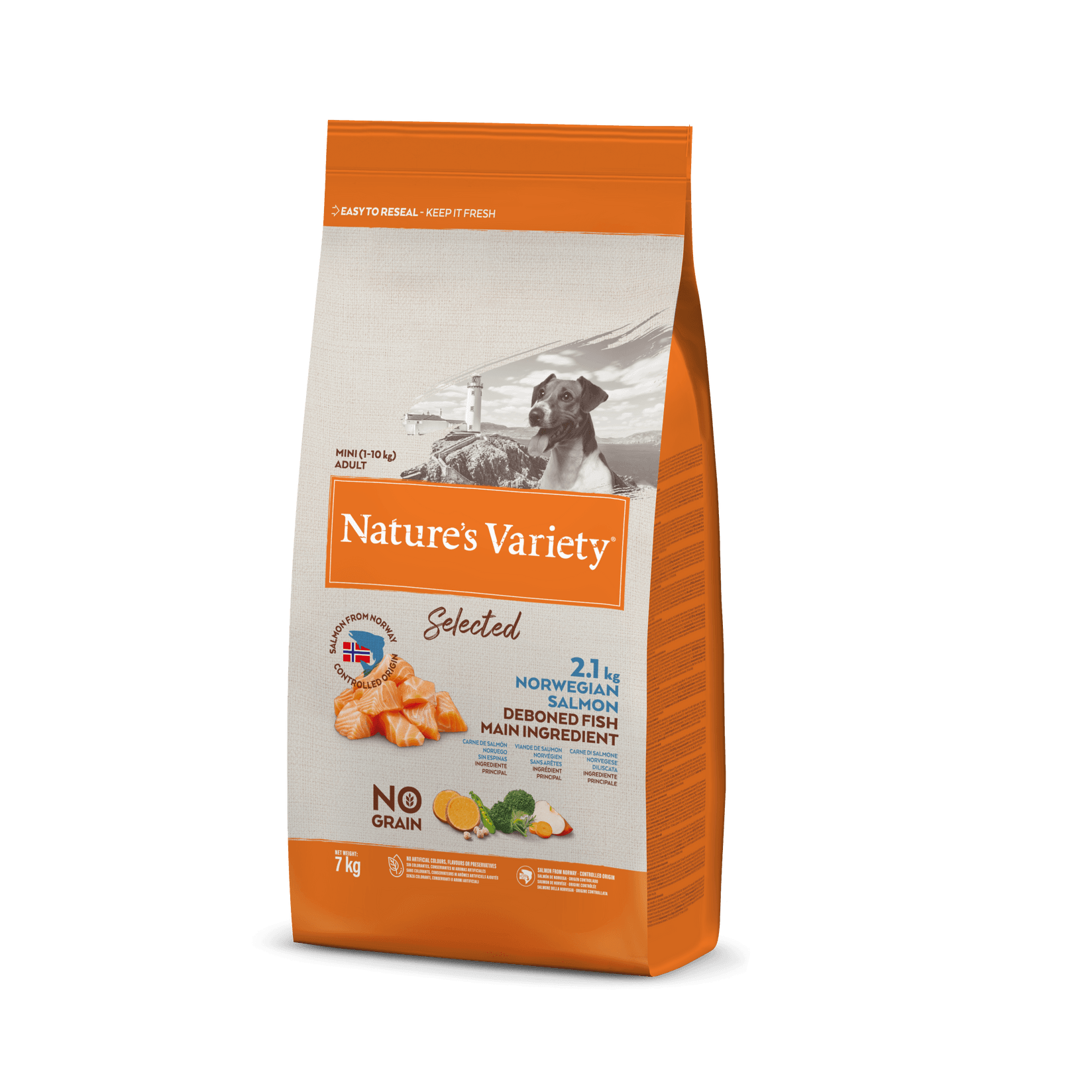 NATURE'S VARIETY Suva hrana sa ukusom losos za odrasle pse Selected Mini 7kg