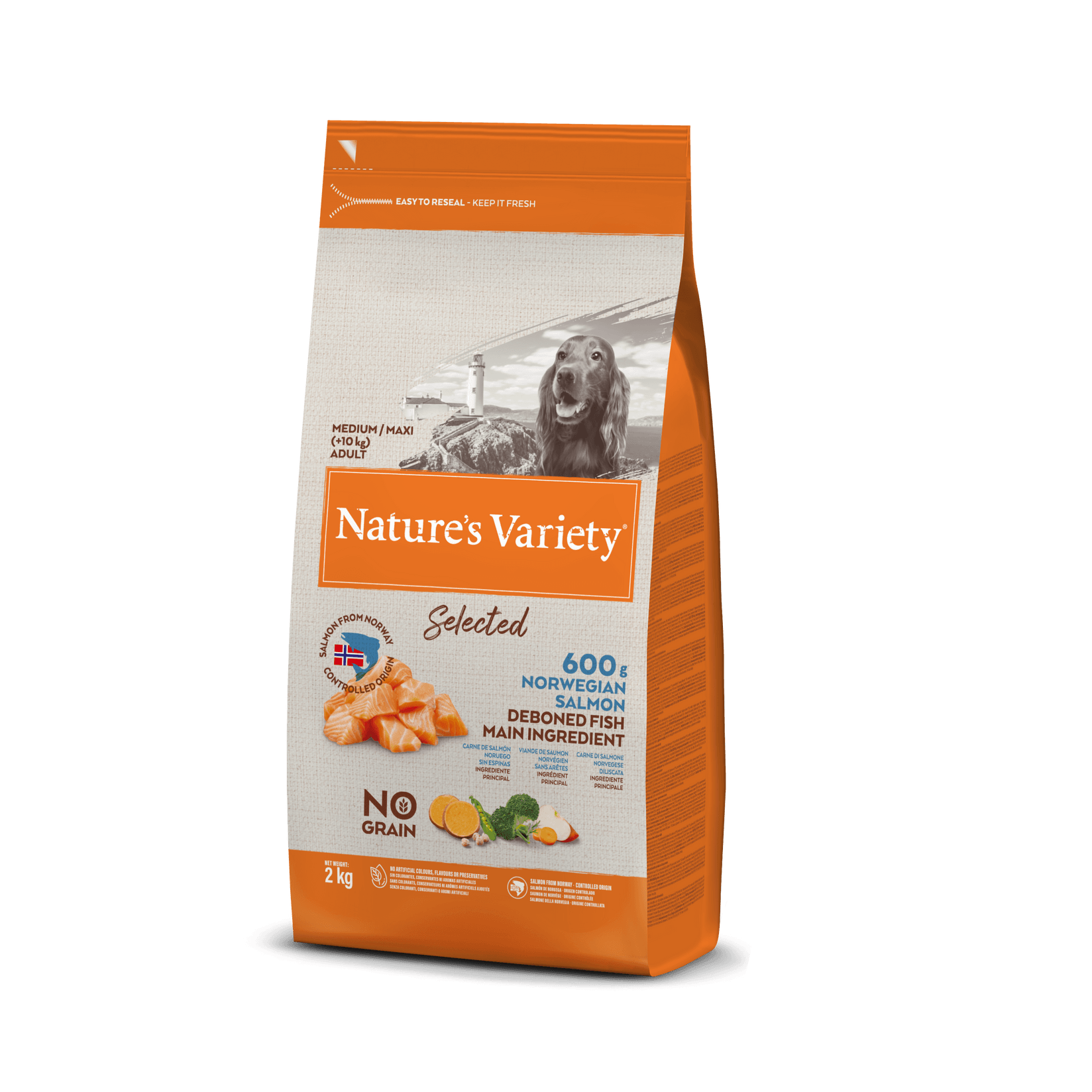 NATURE'S VARIETY Suva hrana sa ukusom lososa za odrasle pse Original GF Medium Adult 2kg