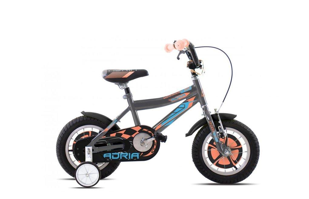 Adria Rocker Dečiji bicikl, Točak 12", Sivo-narandžasti