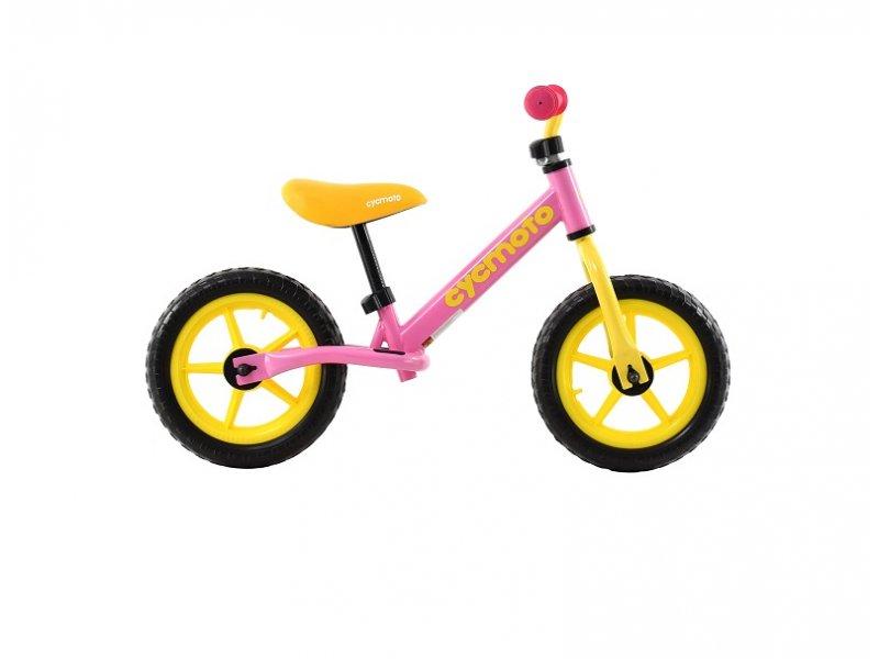BMX Bicikl bez pedala žuto-roze