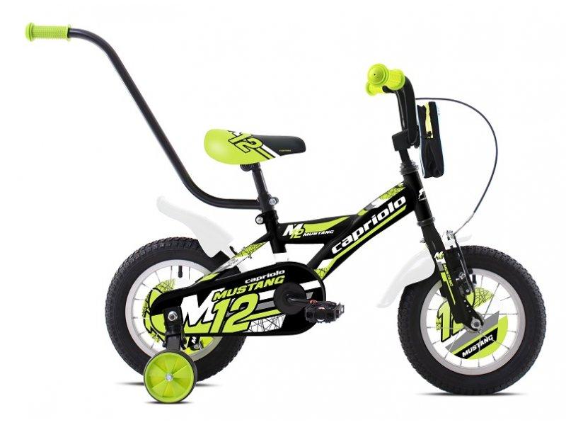 CAPRIOLO Dečiji bicikl 12''HT Mustang crno-zeleni