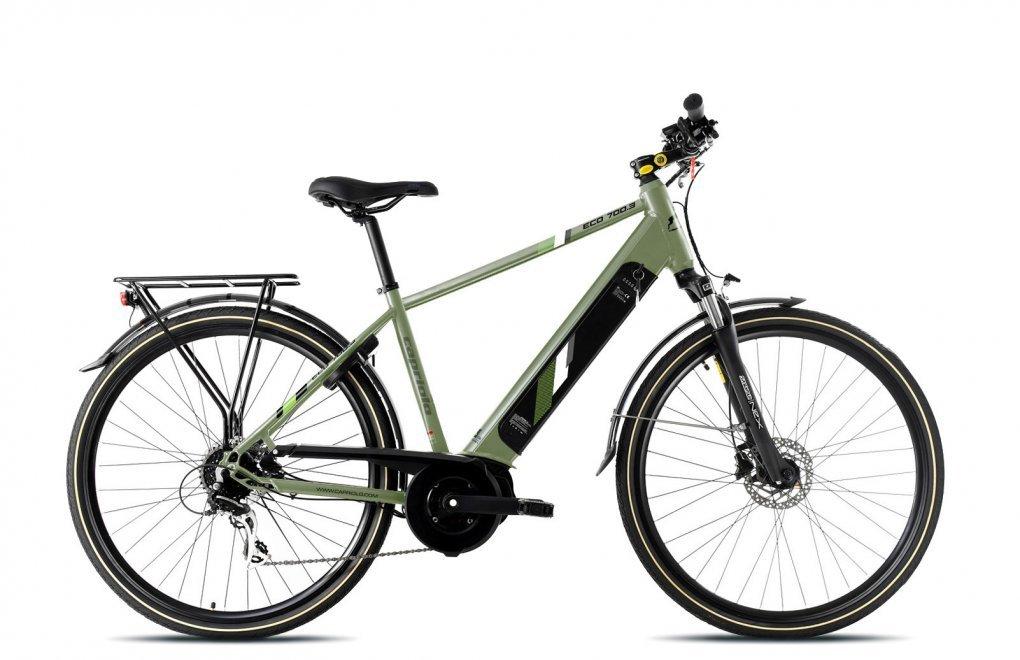 Capriolo E-Bike Eco 700.3 Električni bicikl, 20.4", 250W, Maslinasti