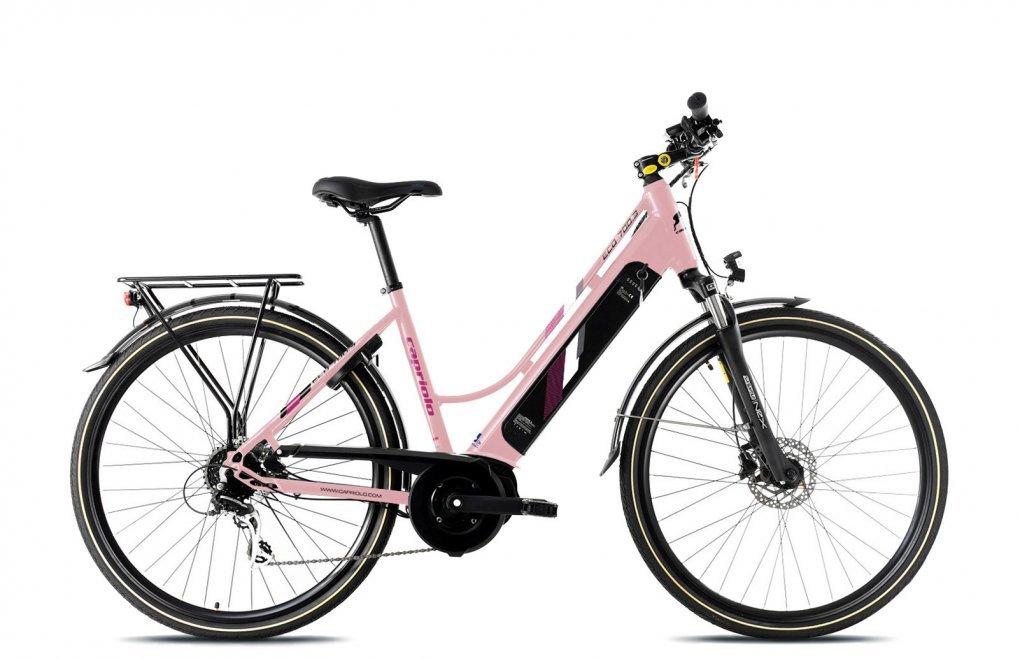 Capriolo E-Bike Eco 700.3 Ženski električni bicikl, 18.9", 250W, Roze