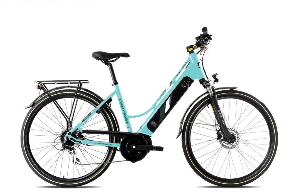 Capriolo E-Bike Eco 700.3 Ženski električni bicikl, 18.9", 250W, Tirkizni
