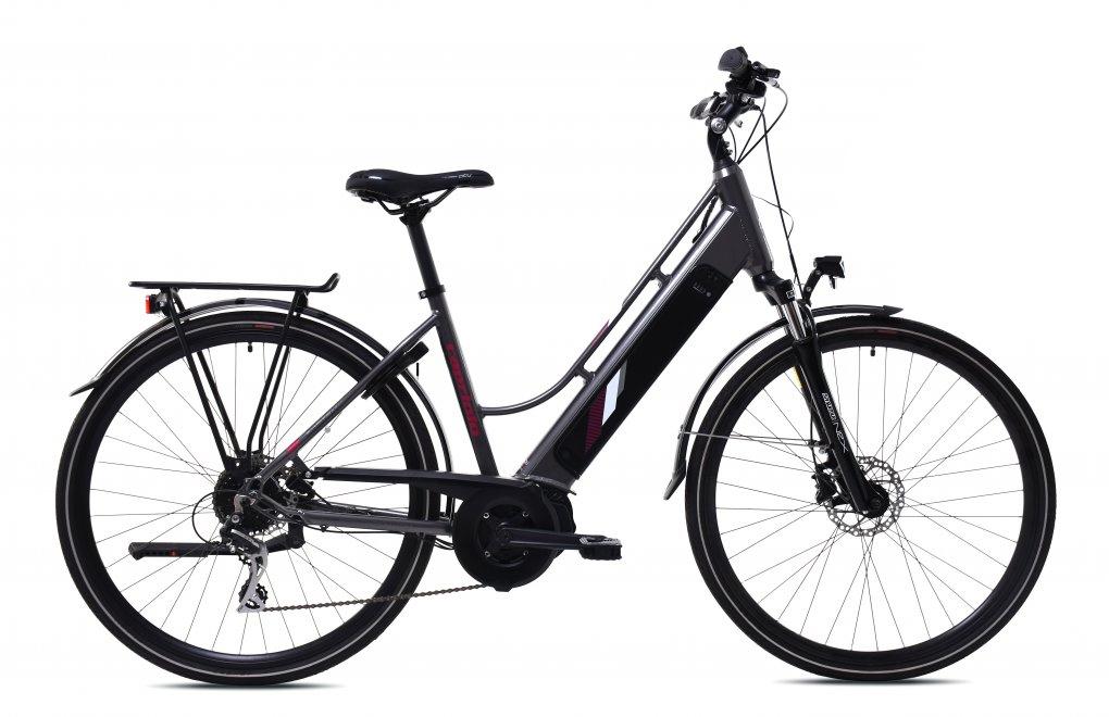 Capriolo Električni bicikl Lady 700.3, E-Bike, Eco, 480mm/28", Sivo-roze