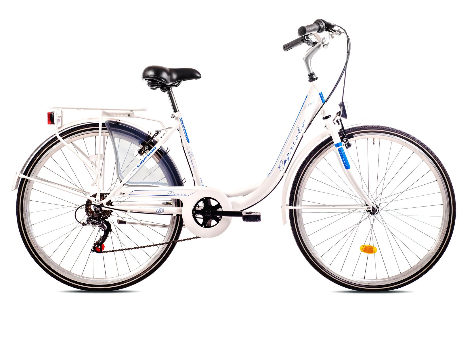 Capriolo Gradski bicikl Diana, 18"/28", Belo-plavi