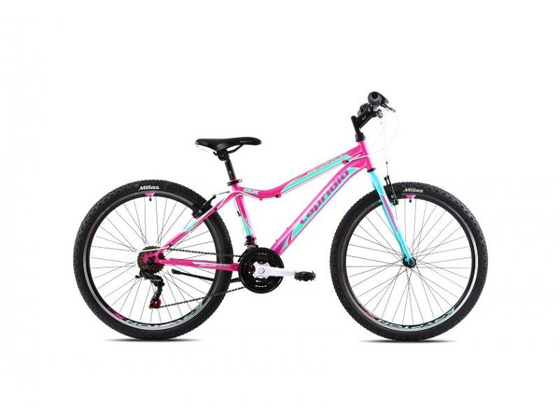 CAPRIOLO MTB DIAVOLO DX 600 Bicikl za devojčice 17", Roze-tirkiz