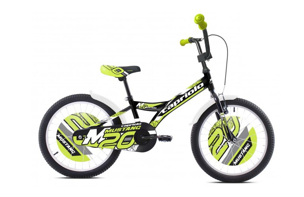 Capriolo Mustang Bicikl za dečake, 20", Crno-zeleni