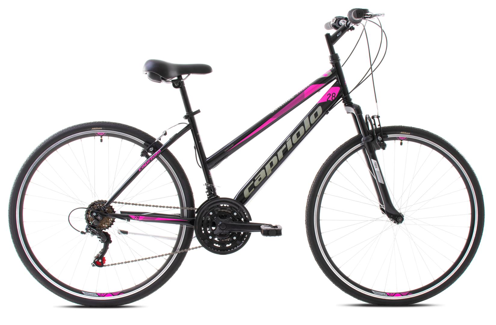 Capriolo Sunrise Trekking 2020 Ženski bicikl, 17/28", Crno-roze
