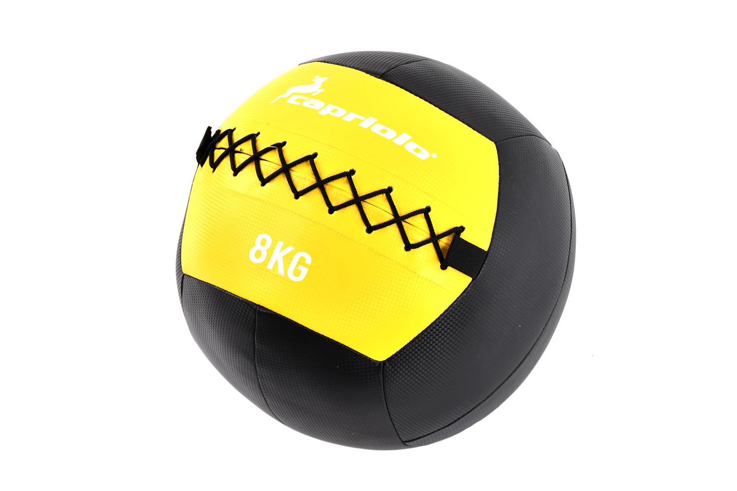 Capriolo Wall Ball Lopta za bacanje, 8kg, Crno-žuta