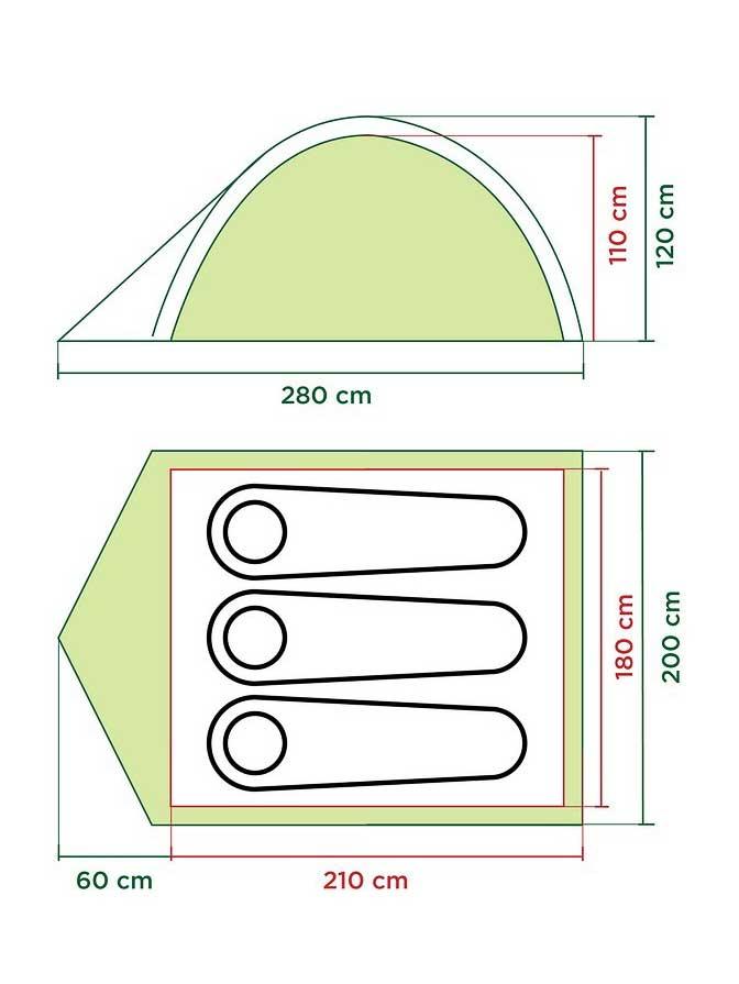 Selected image for COLEMAN Šator Darwin 3 tent 2000012154 sivi