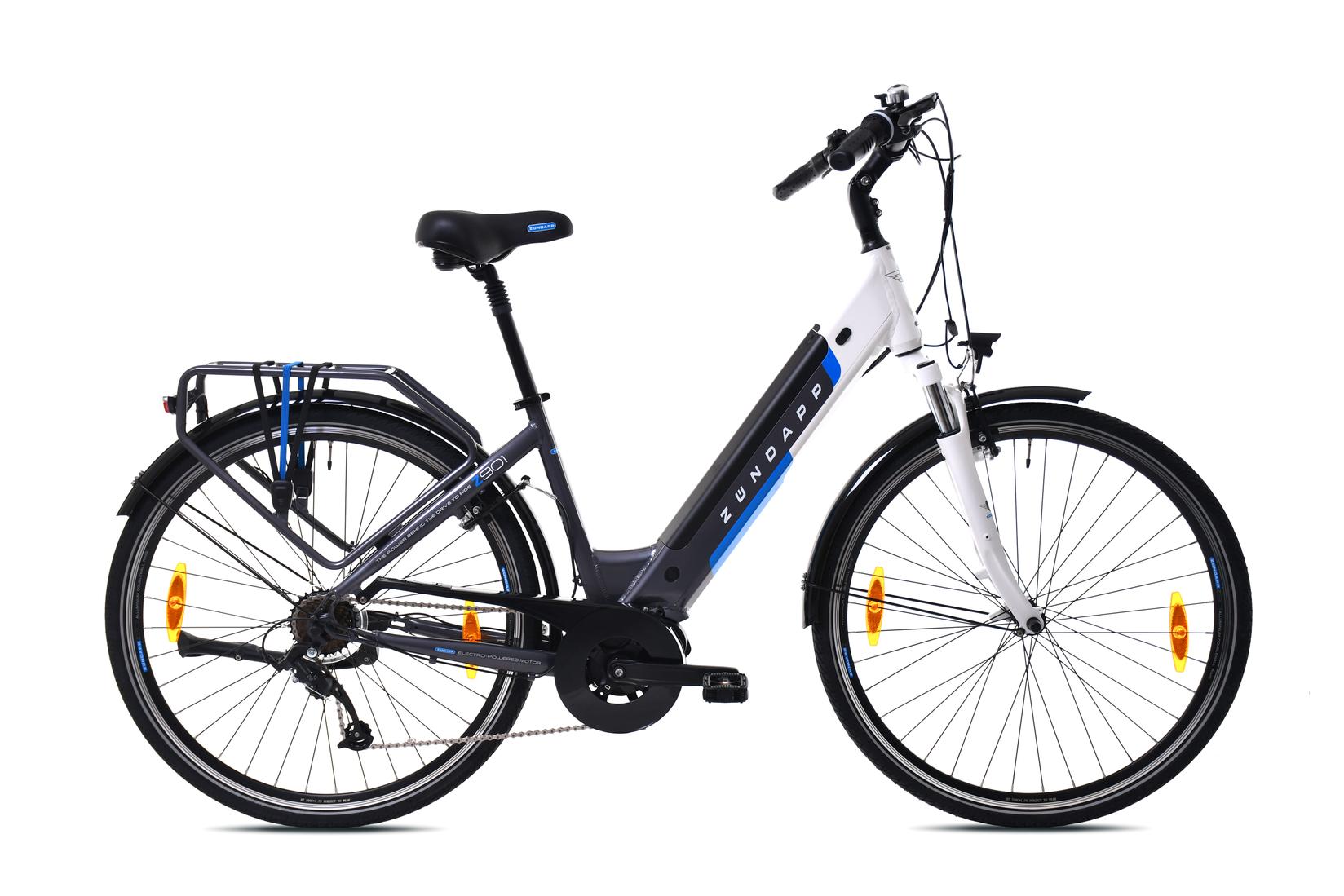ZÜNDAPP Z901 700C Električni bicikl, 19/28", 36 V, 250W, Crno-beli