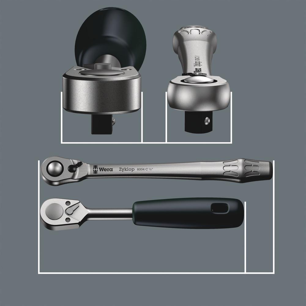 Selected image for WERA 8004 Zyklop račna 1/4", 141 mm, 05004004001