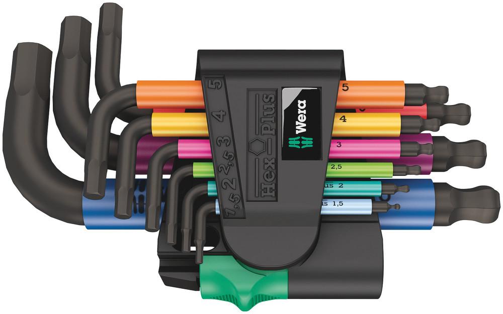 WERA 950/9 Hex-Plus Multicolour set Imbus ključeva, metrički, BlackLaser, 9 komada, 05133164001