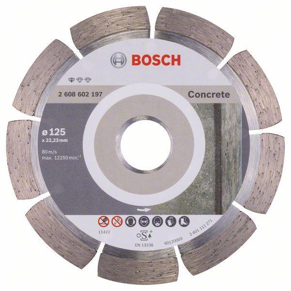BOSCH Dijamantska rezna ploča Standard for Concrete Bosch 2608602197, 125 x 22,23 x 1,6 x 10 mm