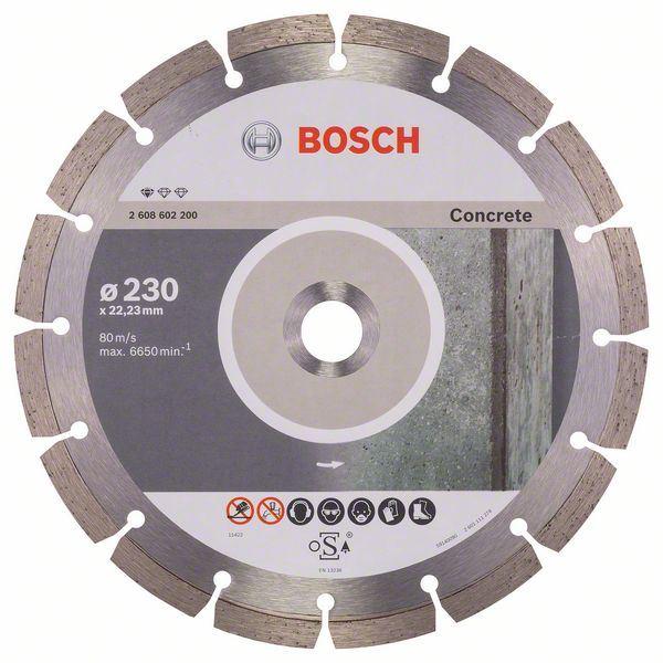 Selected image for BOSCH Dijamantska rezna ploča Standard for Concrete Bosch 2608602200, 230 x 22,23 x 2,3 x 10 mm