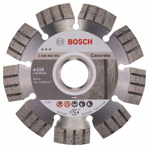 BOSCH Dijamantska rezna ploča Best for Concrete Bosch 2608602651, 115 x 22,23 x 2,2 x 12 mm