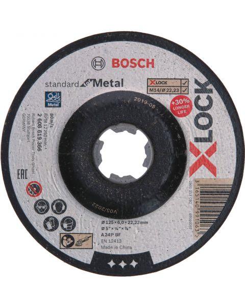 BOSCH Brusna ploča za metal X-LOCK Standard izvijena 125 x 6 mm - 2608619366