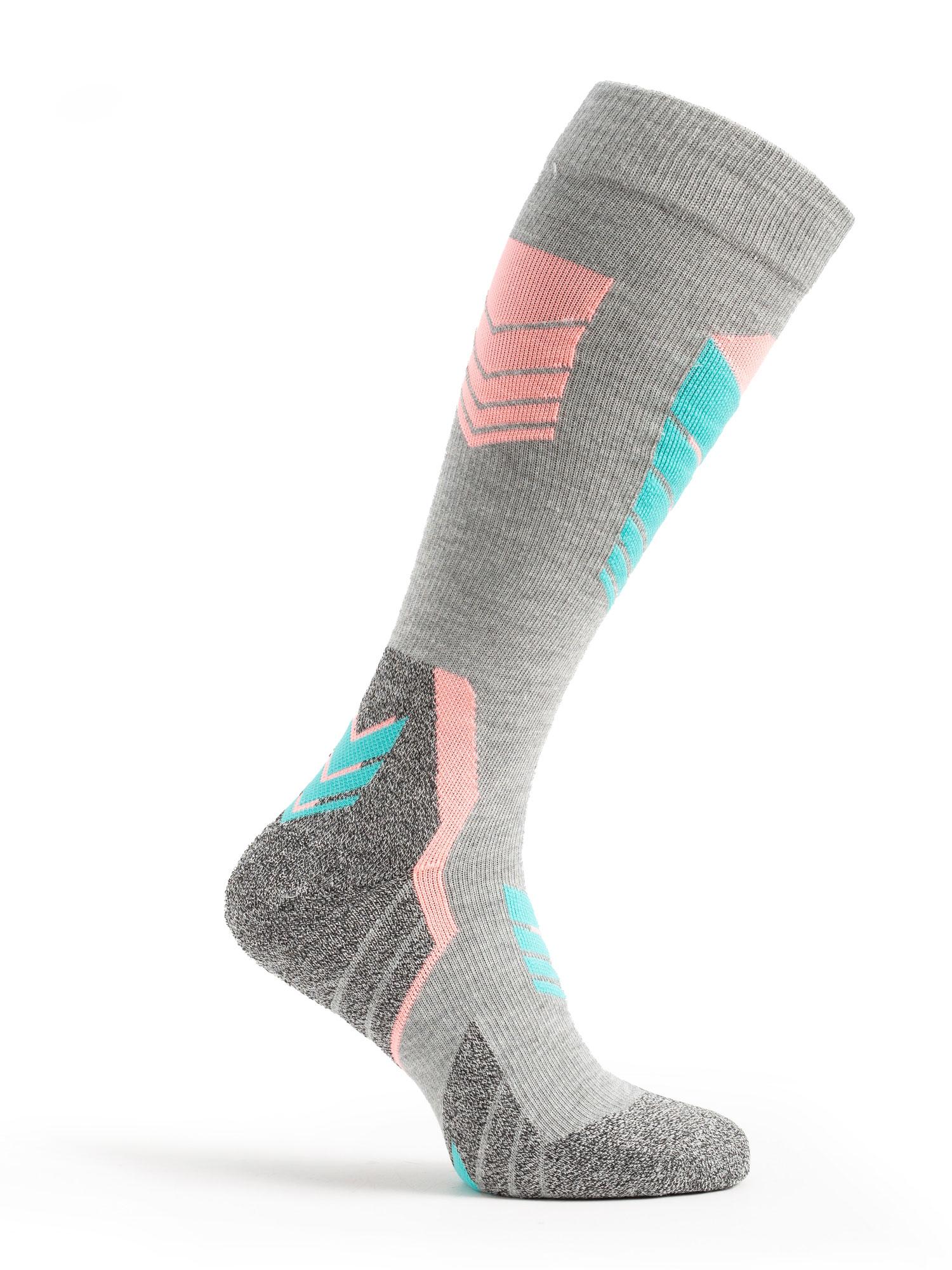 BRILLE Ski čarape Laax 2/1 sivo-roze