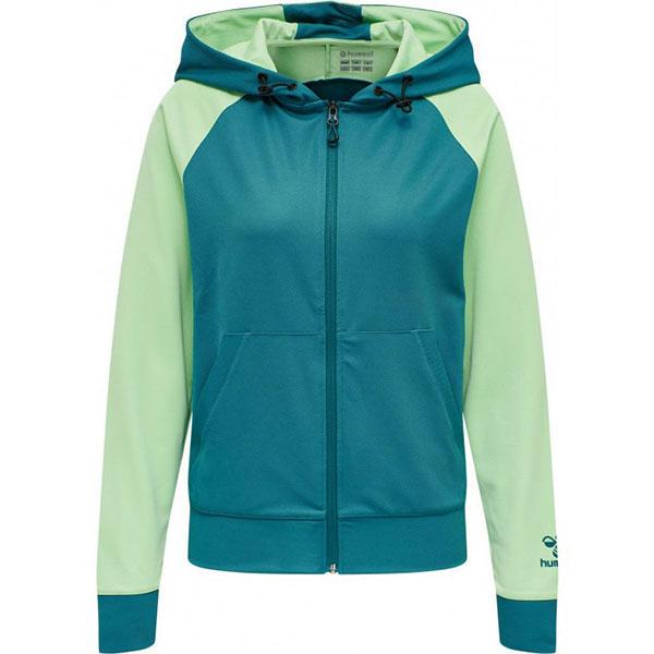 HUMMEL TS Ženski duks Hmlaction zip hoodie woman zeleni