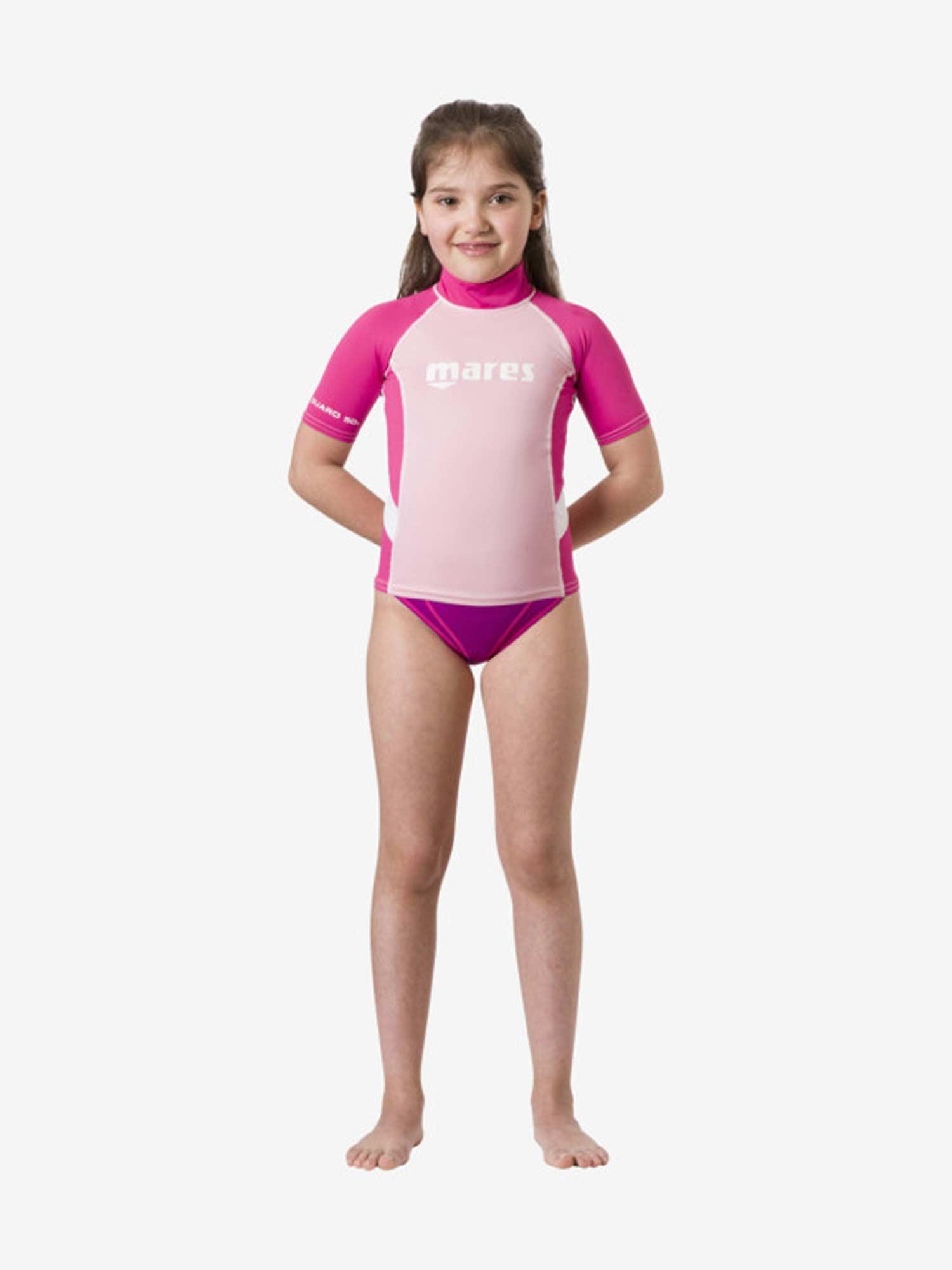 MARES Kupaći kostim za devojčice Rash Guards Junior roze
