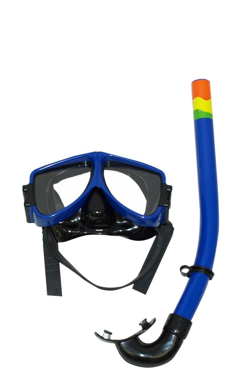 DENIS Set maska i disaljka za ronjenje plavi