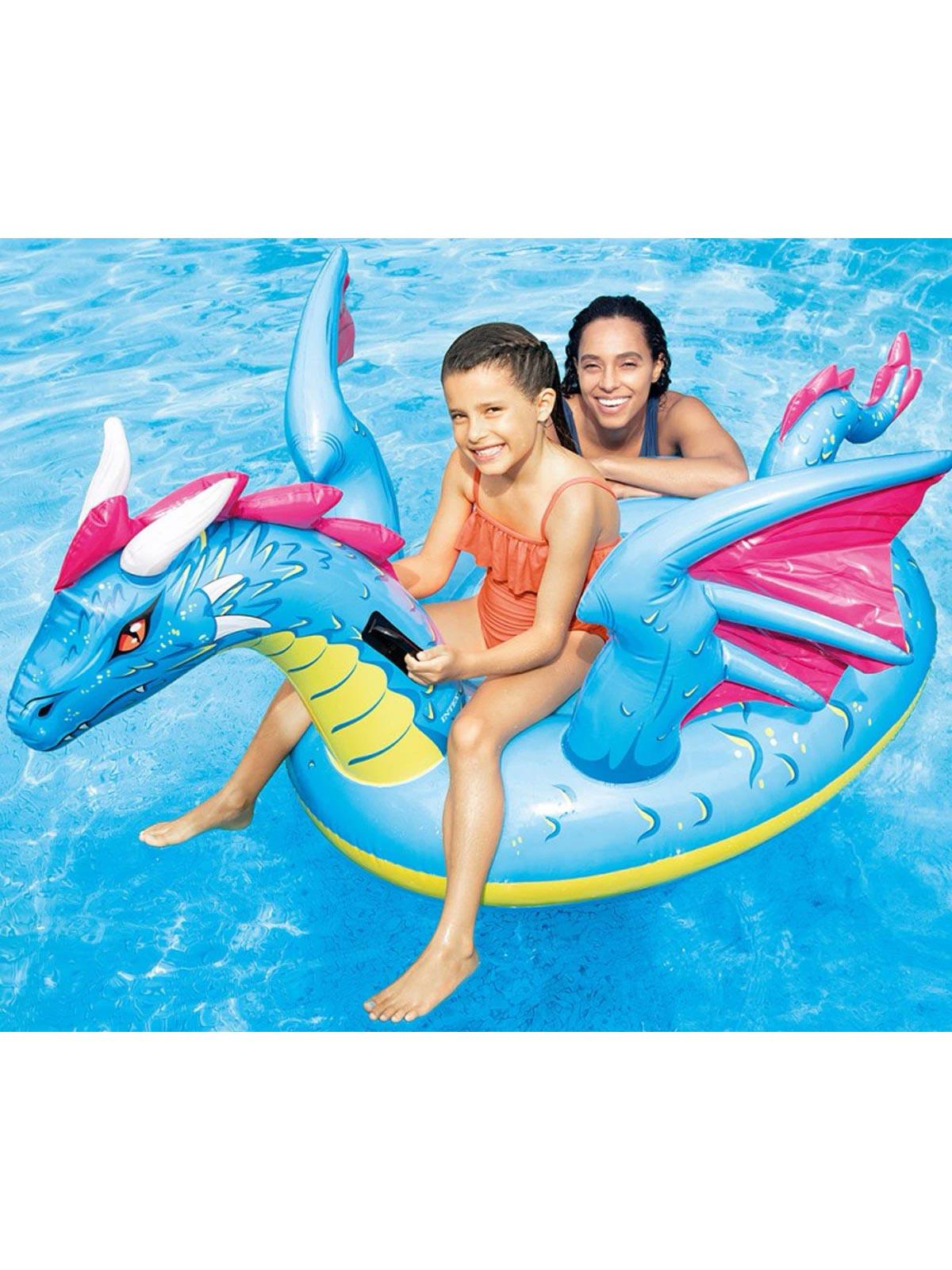 Selected image for INTEX Zmaj na naduvavanje za vodu Mystical Dragon Ride-On plavi