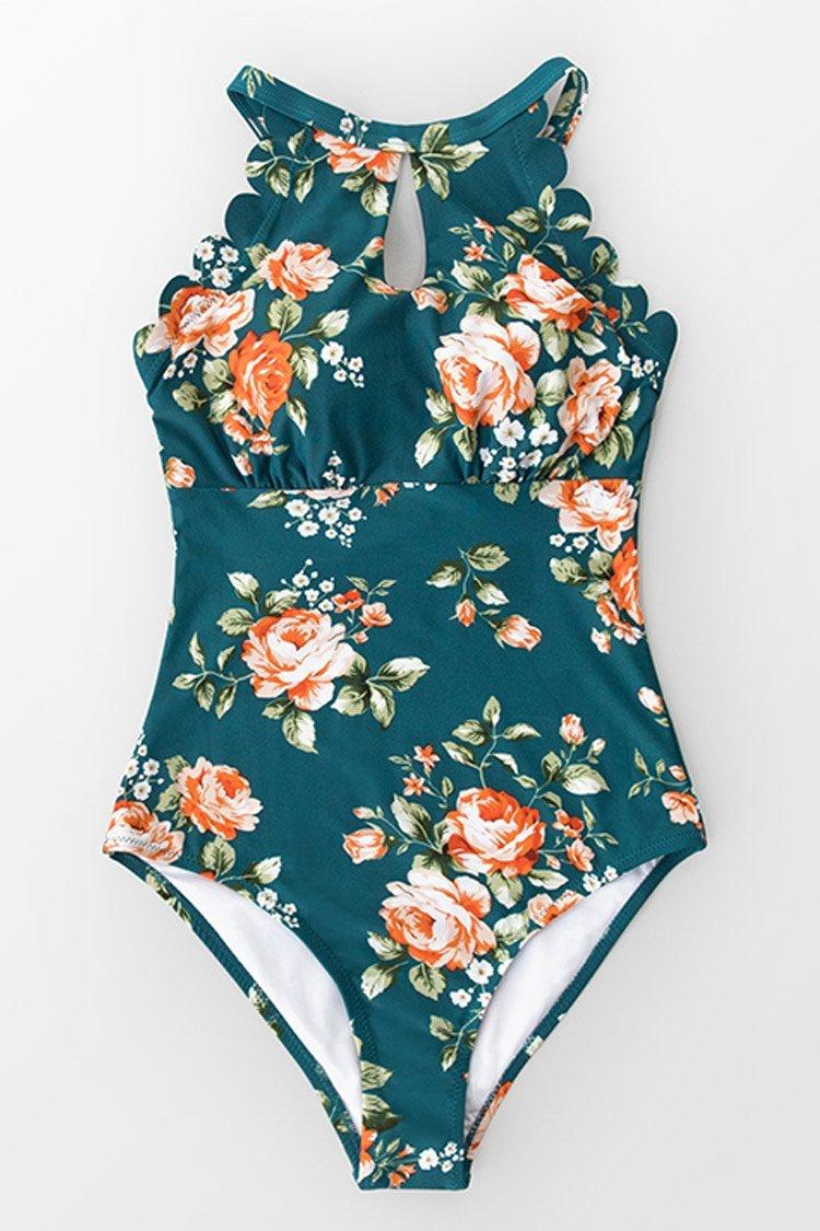 CUPSHE Ženski jednodelni kupaći kostim tirkizni