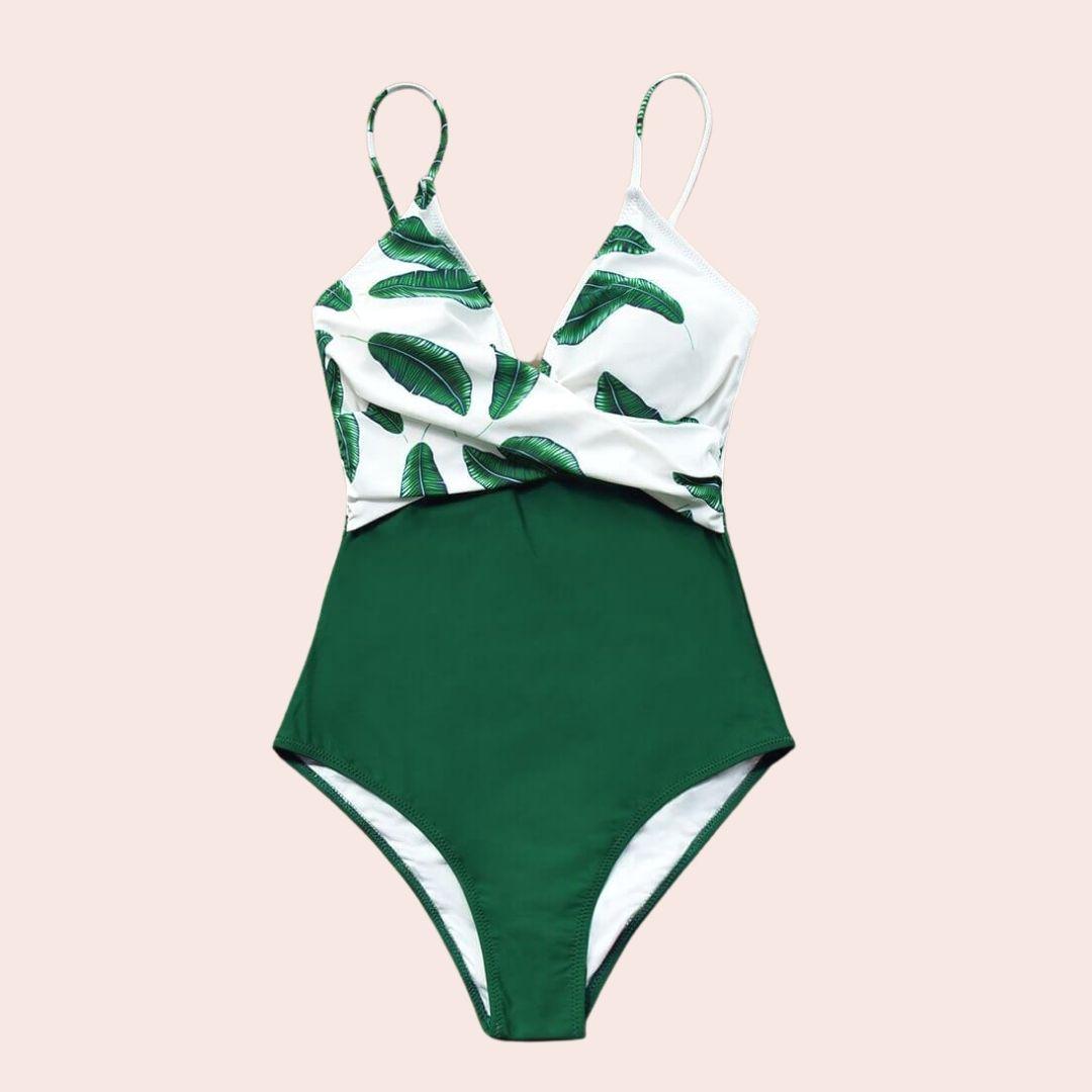 CUPSHE Ženski jednodelni kupaći kostim zeleni