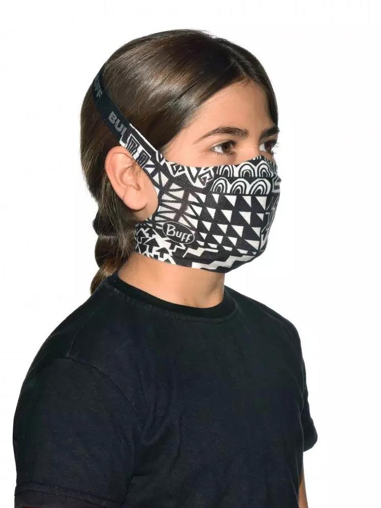 BUFF Dečija filter maska crno-bela