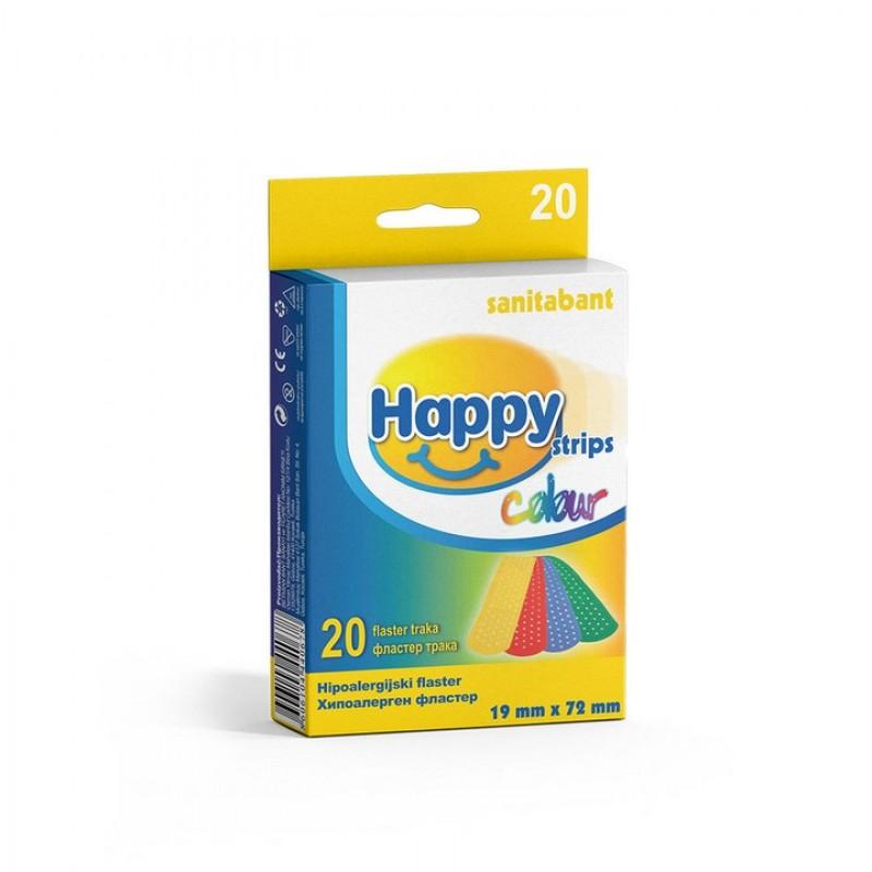 Happy strips flaster colour 20 komada