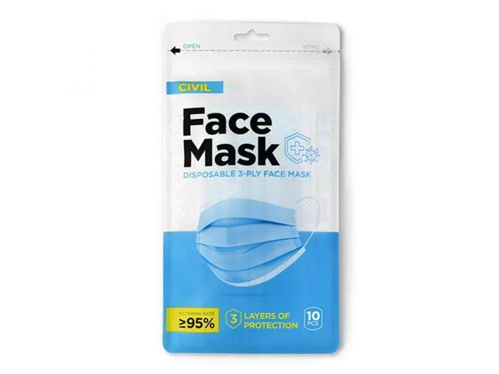 Jednokratne zaštitne maske za lice 10/1 plave