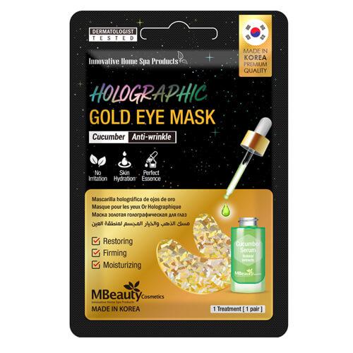 MBEAUTY Maska oko očiju Hologram Gold 1par