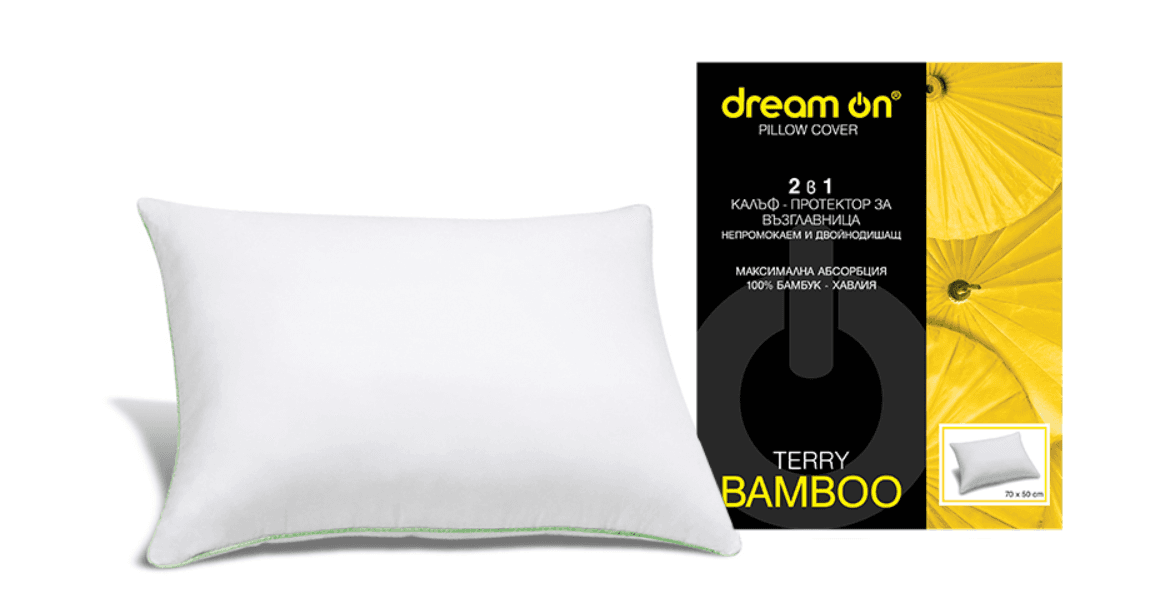 Dream on Terry Bamboo Navlaka za jastuk, Bela, 70x50 cm