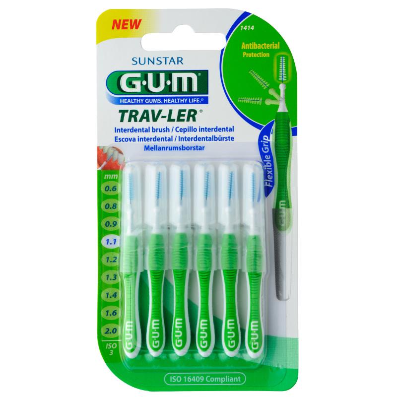 GUM Interdentalne četkice Trav-Ler 1.1mm zelene