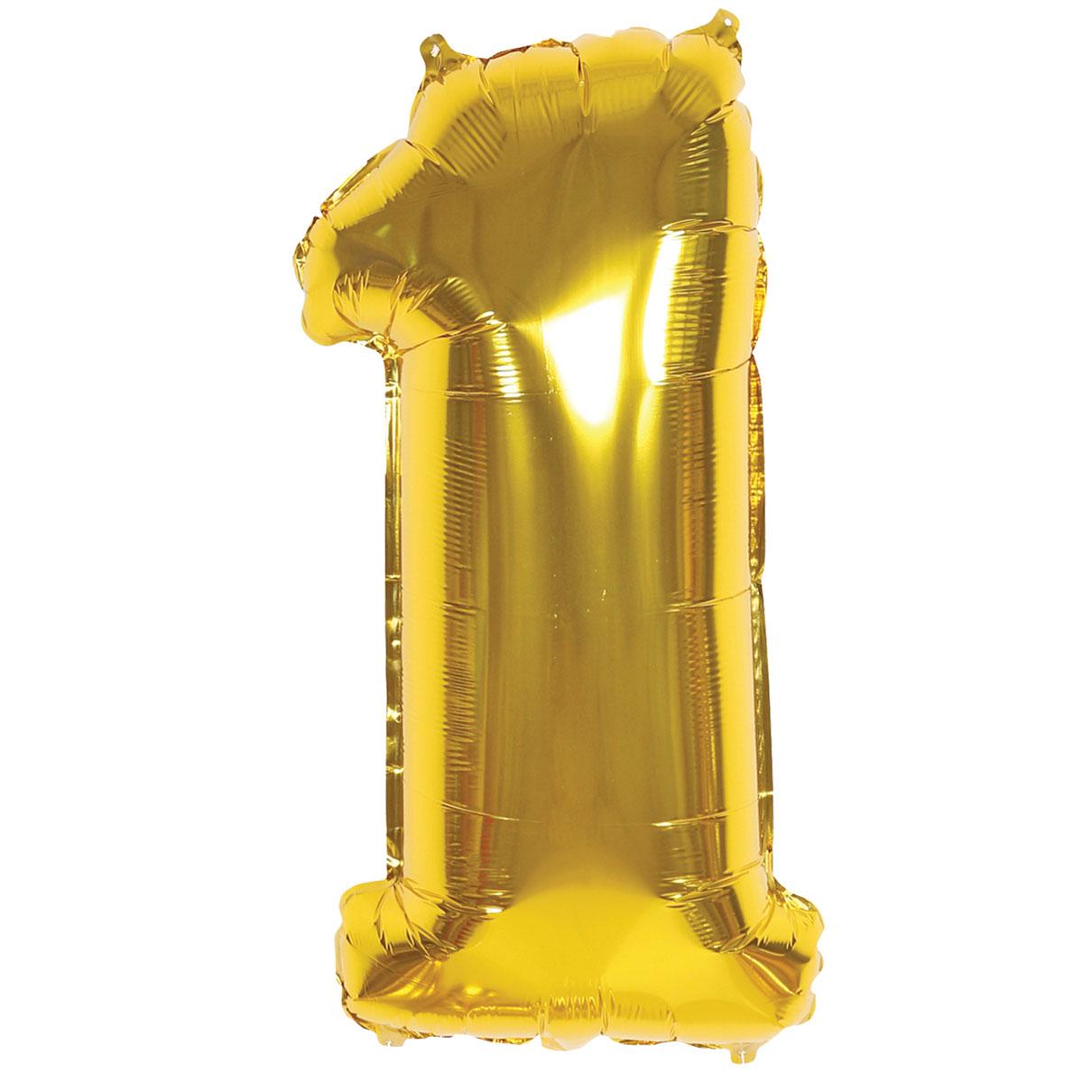 PARTY Balon broj 1 60cm UNL-1435 zlatni
