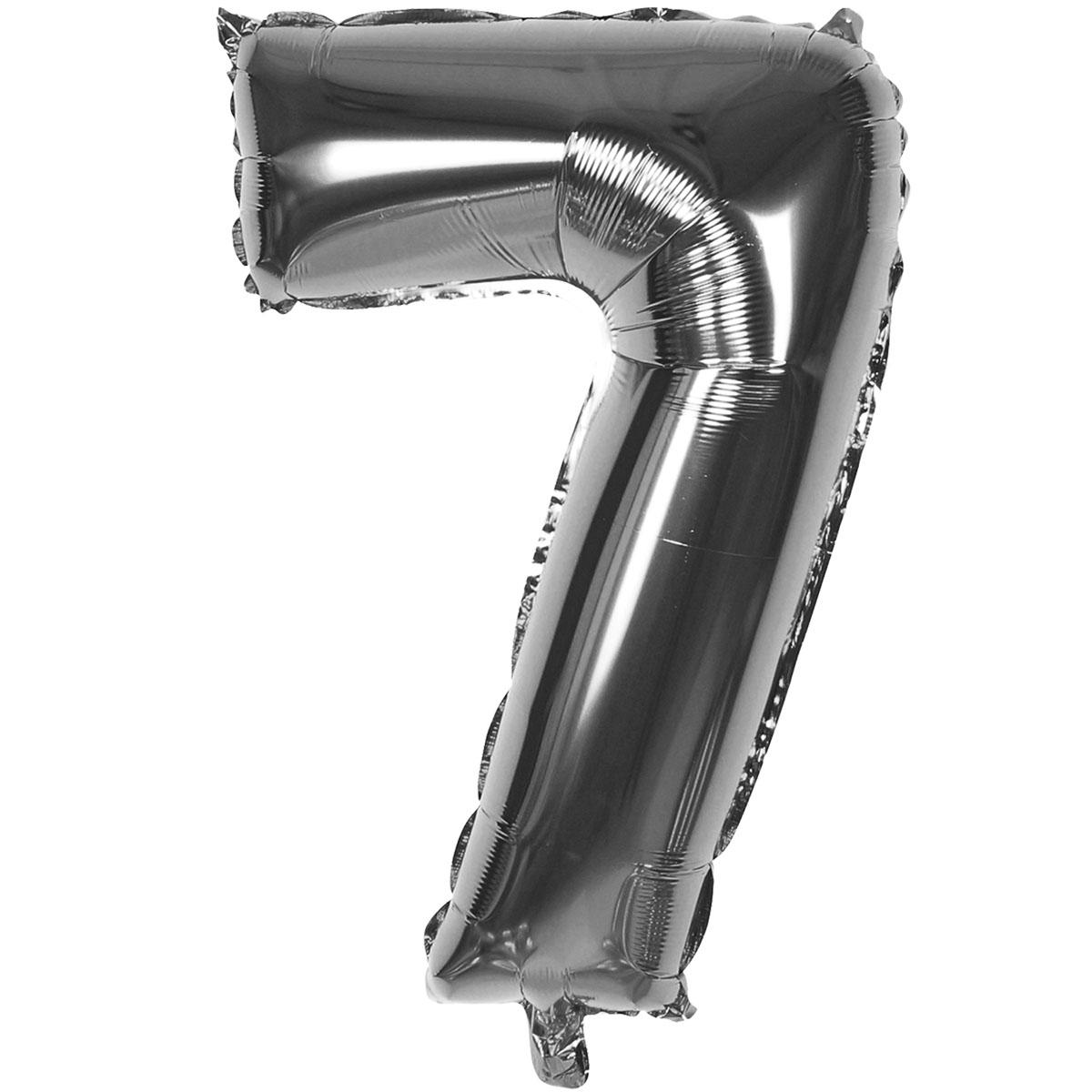 PARTY Balon broj 7 60cm UNL-1454 srebrni