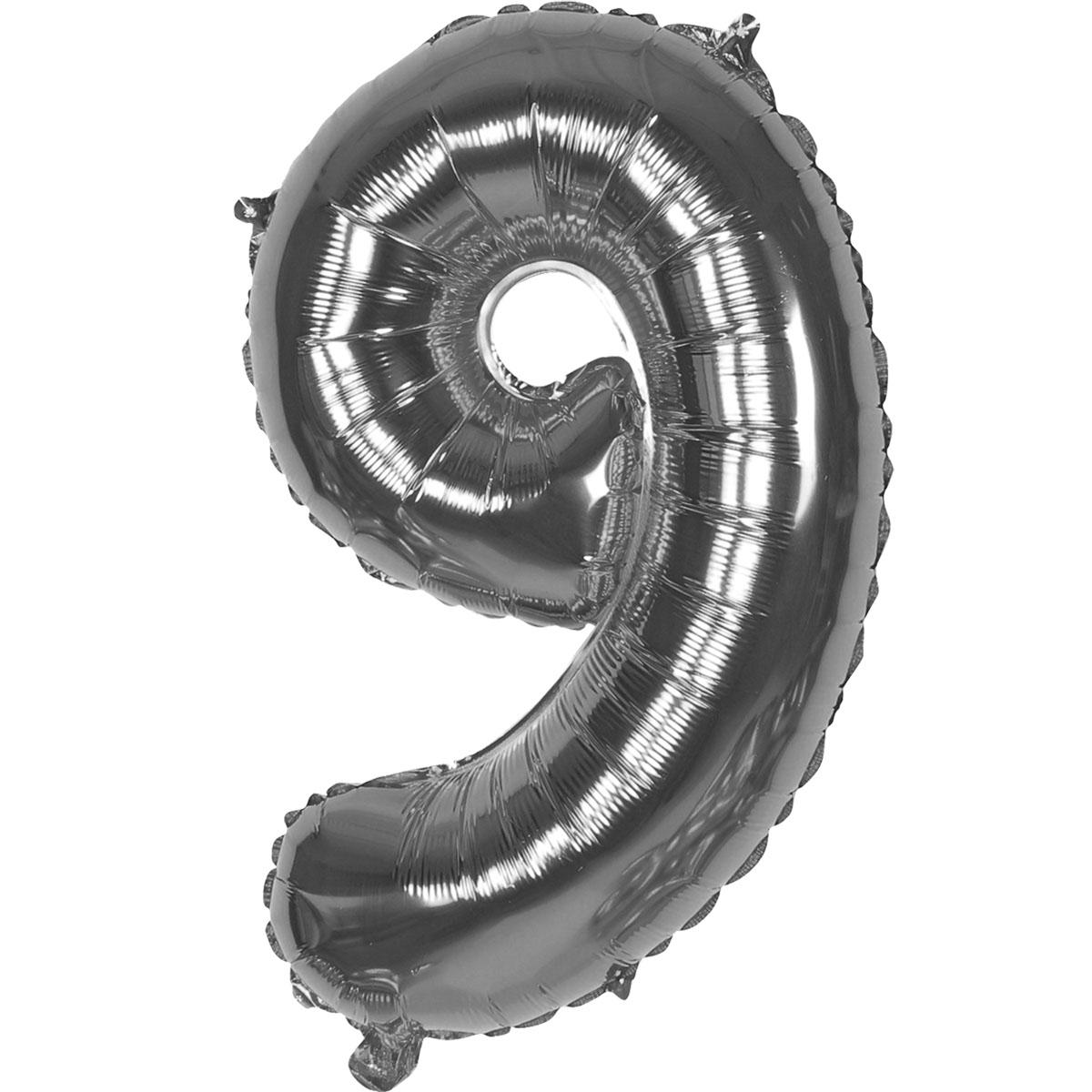 PARTY Balon broj 9 60cm UNL-1460 srebrni