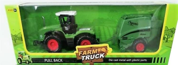 Igračka Traktor 11.5cm zelena