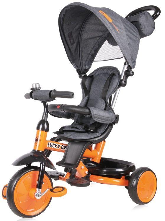 LORELLI Dečiji tricikl LUCKY CREW crno-narandžasti