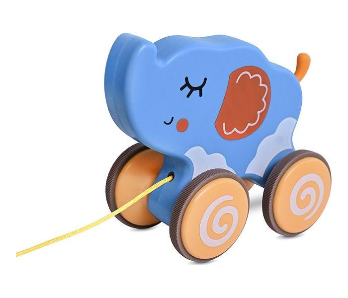 LORELLI Igračka za guranje u obliku slona plava